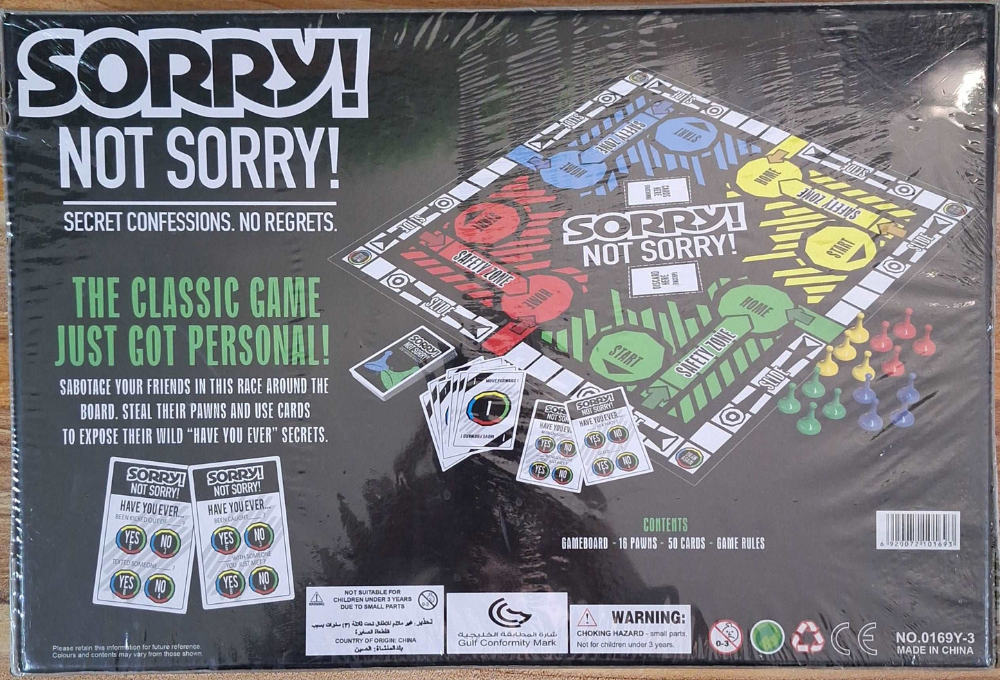 Sorry! Not Sorry! Boardgame