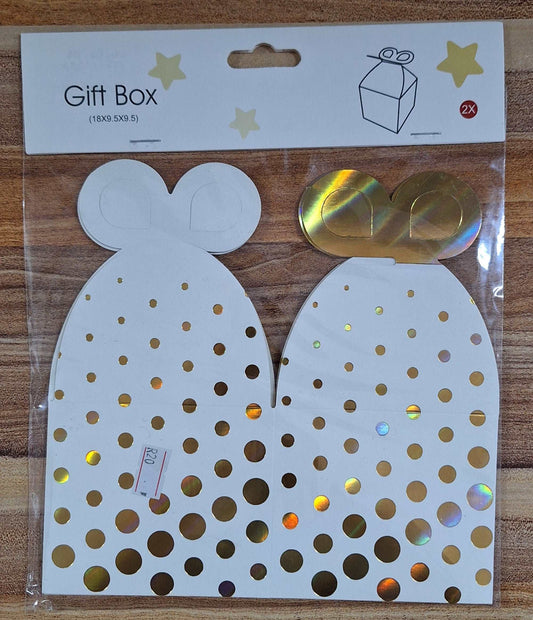 Gold and White Gift Box