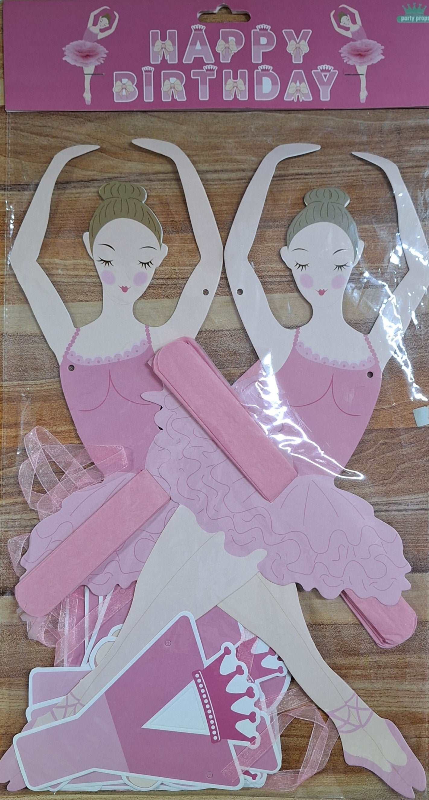 Ballerina Themed Birthday Banner