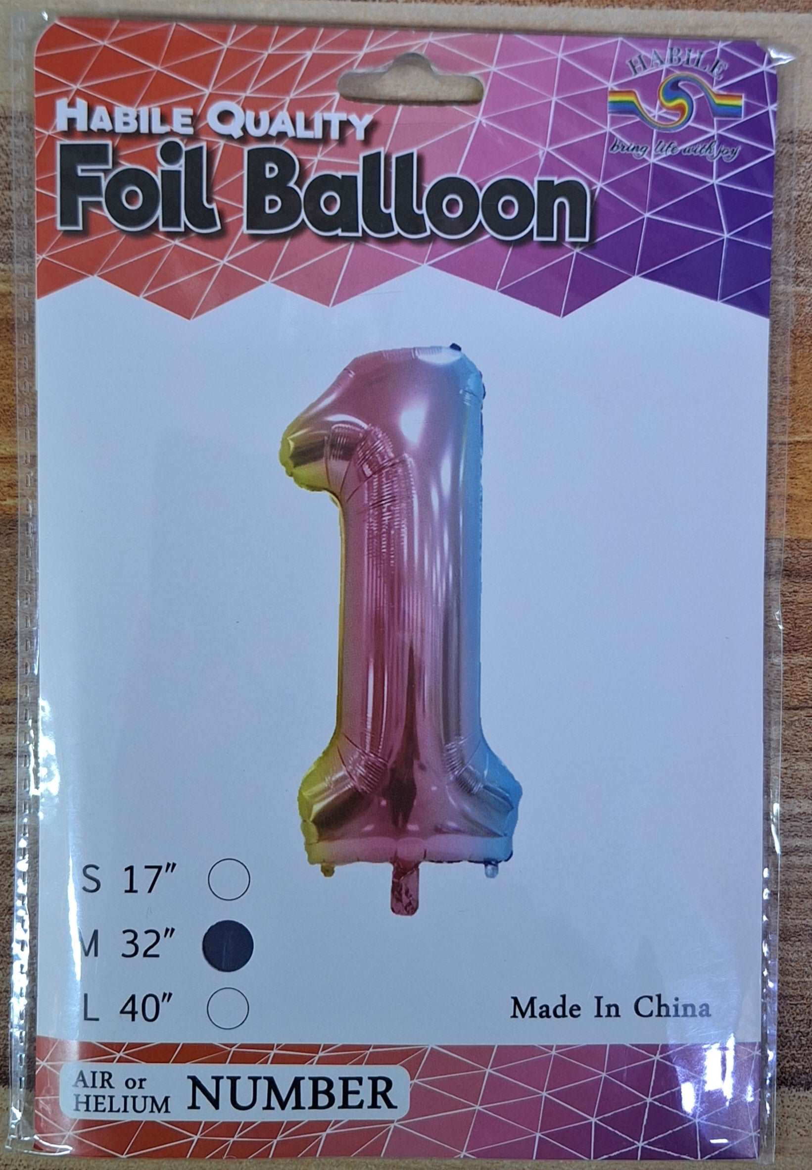 Balloon 32" Multicolored Foil Balloon