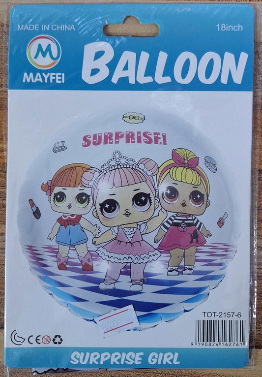 Surprise Girl Foil Balloon