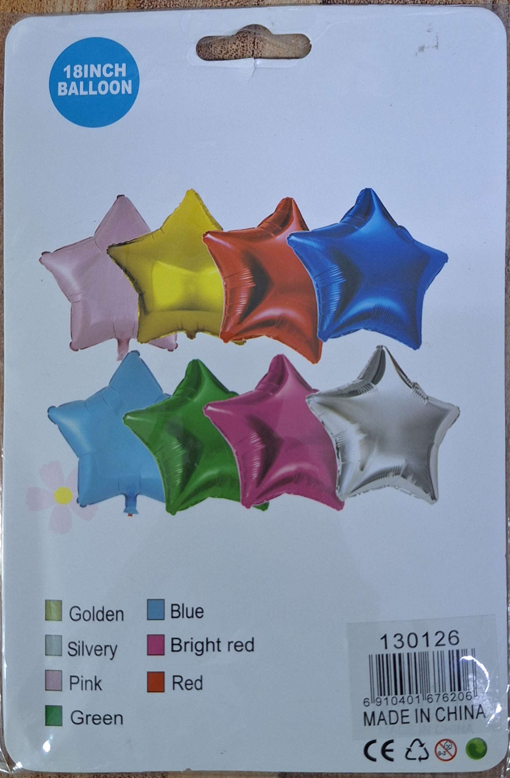 Multicolored Star Foil Balloons