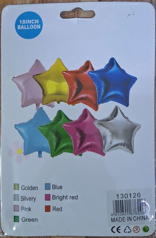 Multicolored Star Foil Balloons