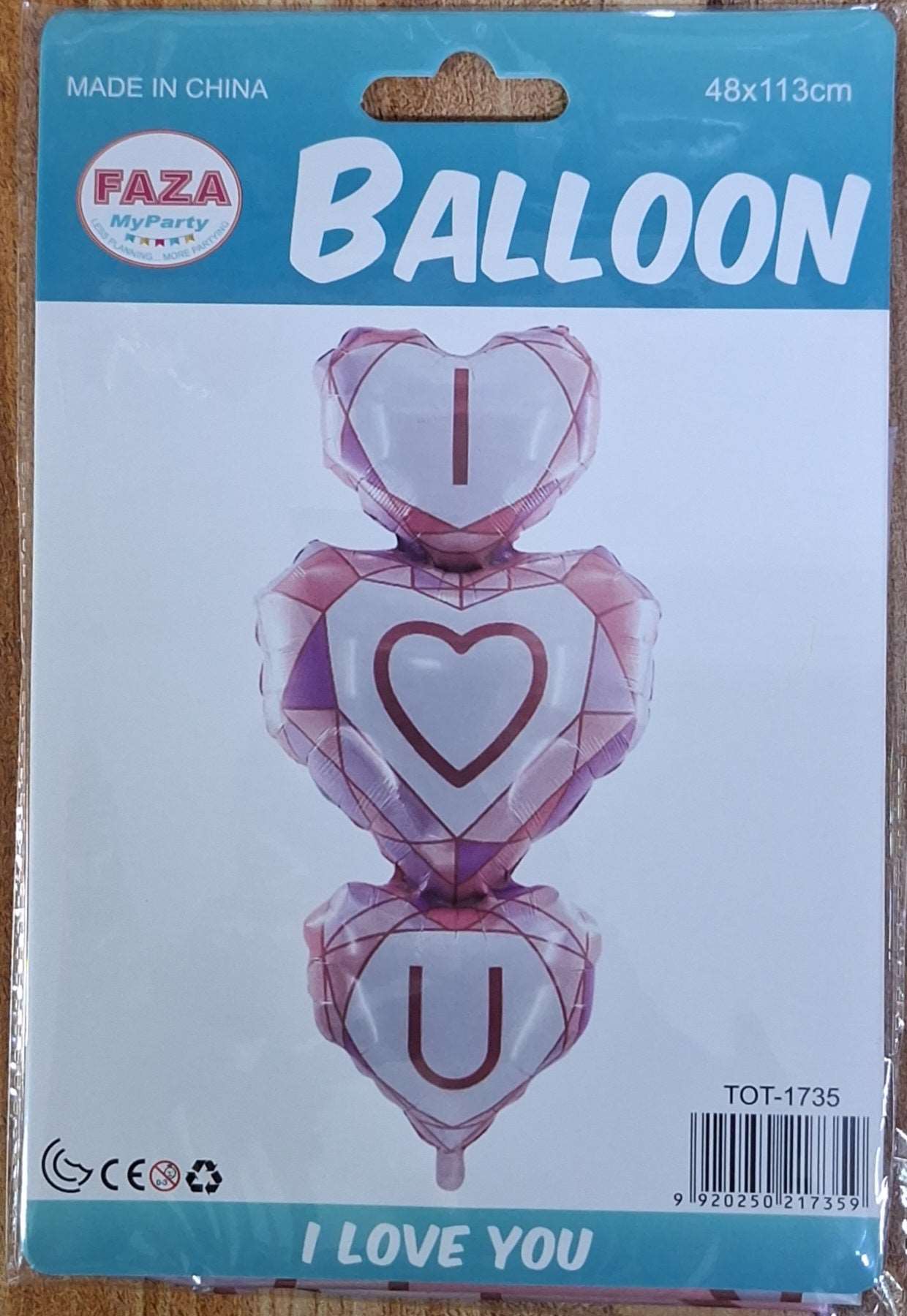 I Love You, Foil Balloon