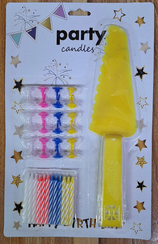 Party Candles With Cake Slicer