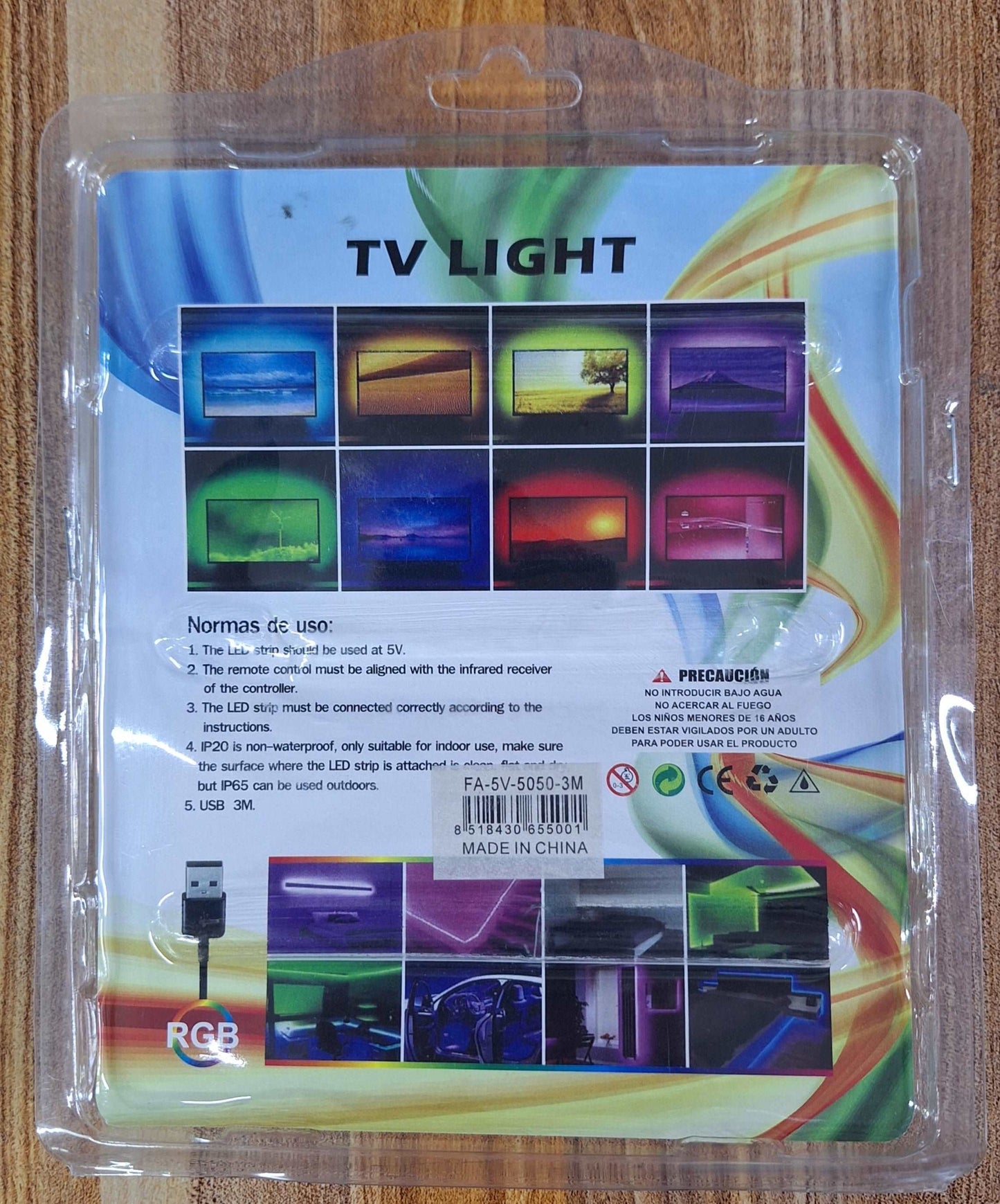 RGB 3m TV Light (USB)