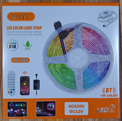 FOYU LED Colour Light Strip With Bluetooth Compatibility