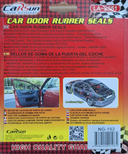 CarSun Rubber Door Seal - 2m