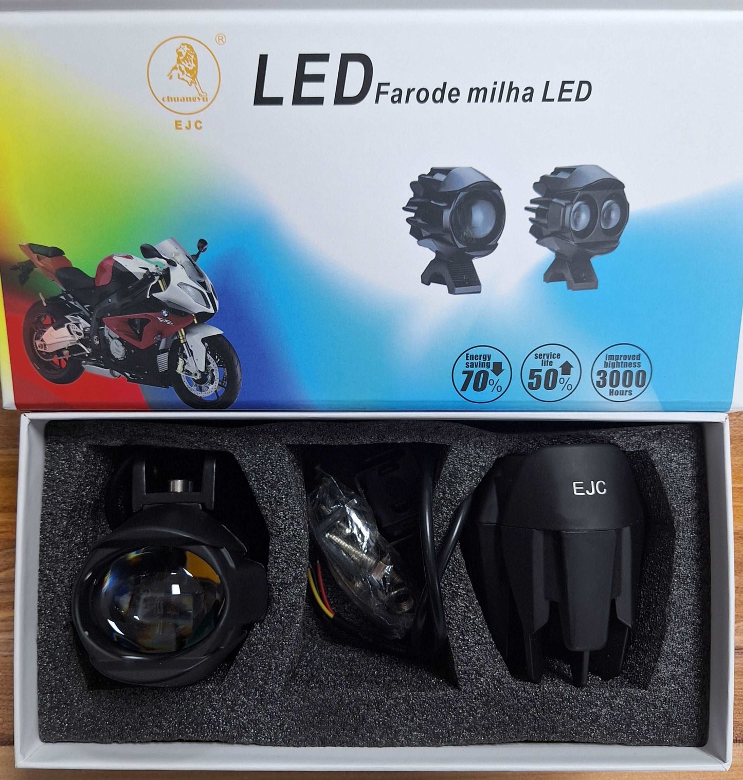 Motorcycle LED Headlights Dual Colour