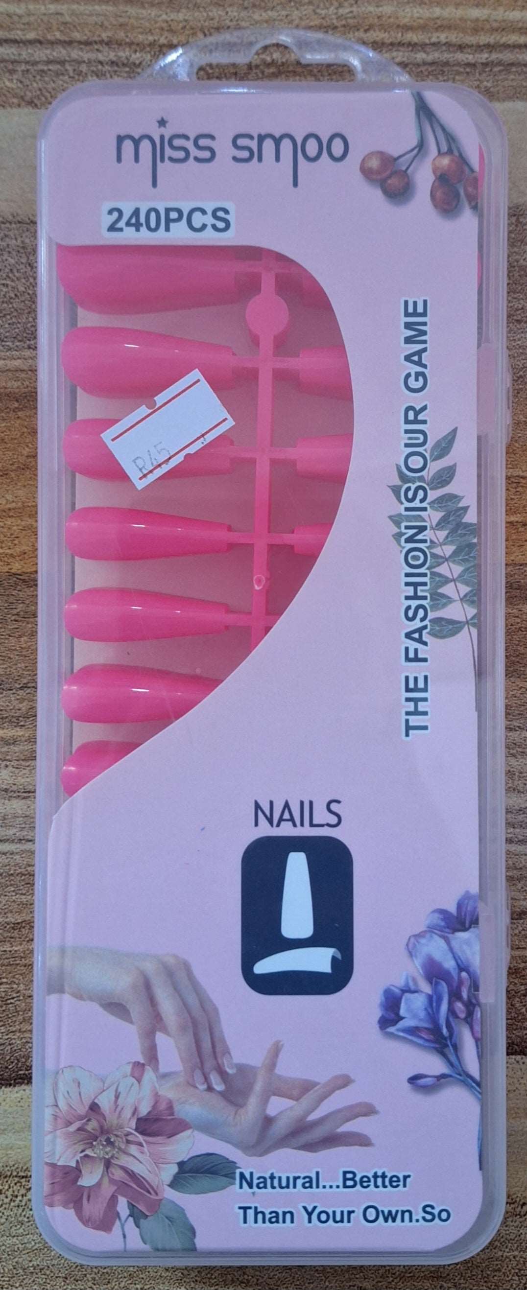 DIY Coffin Shaped Soft Gel Hot Pink Nails - 240pcs