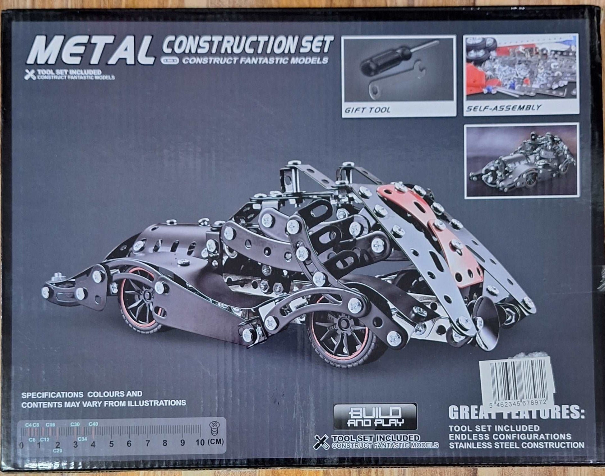 Diy 332pcs Metal Futuristic Car Model