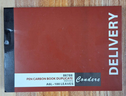 Condere 86788 A6L Delivery Pen Carbon Book Duplicate