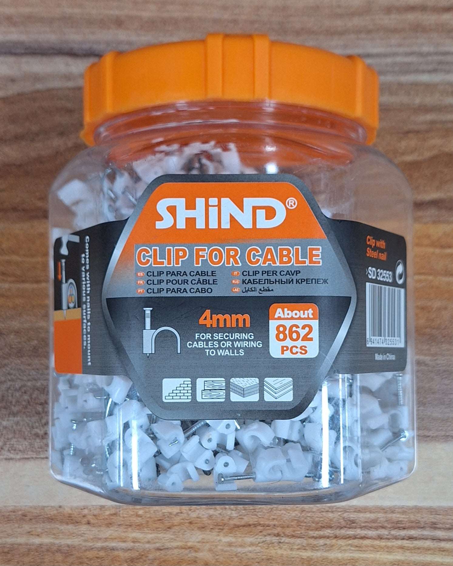 Shind Clips For Cables 4mm