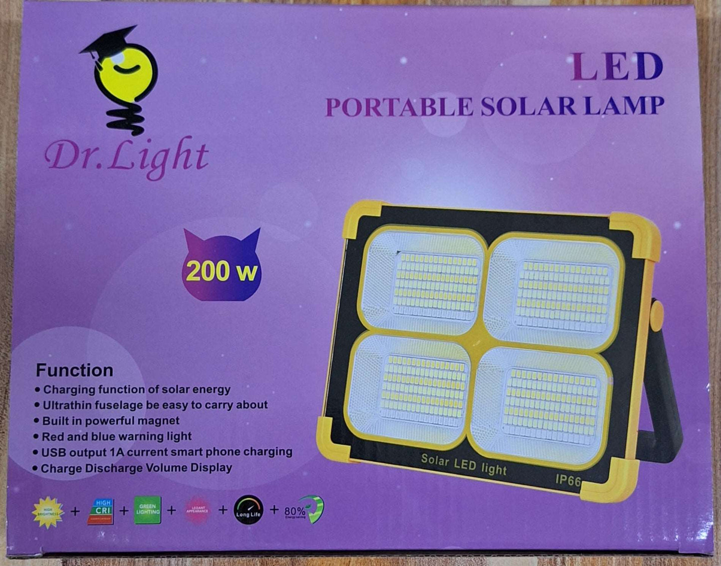 Dr Light 200w Potable Solar Portable Lamp