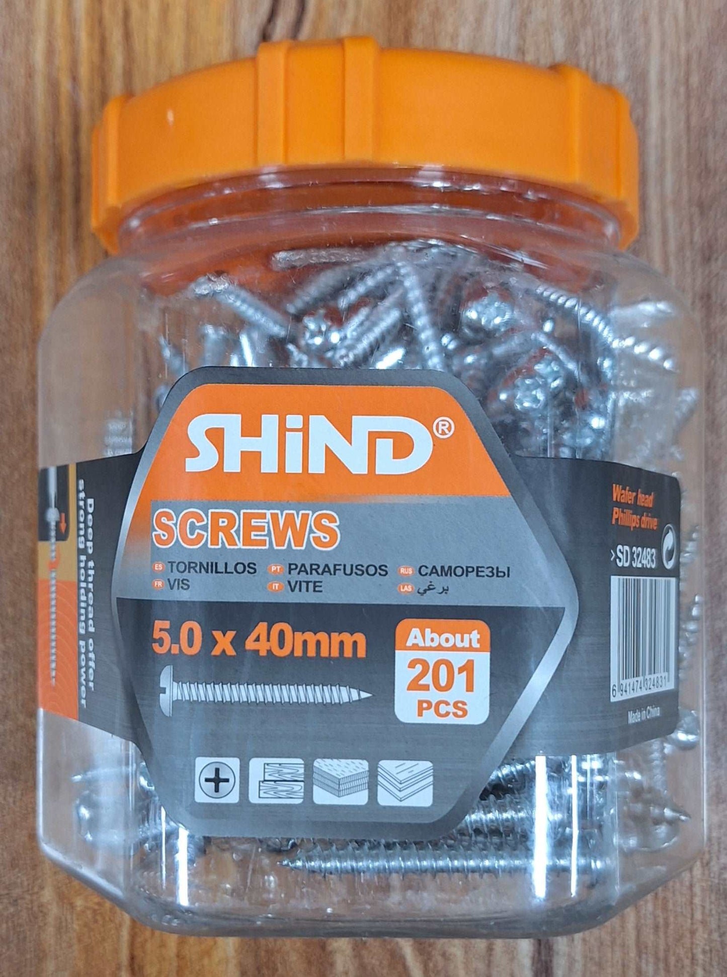 Silver Shind Screws (5.0x40mm)