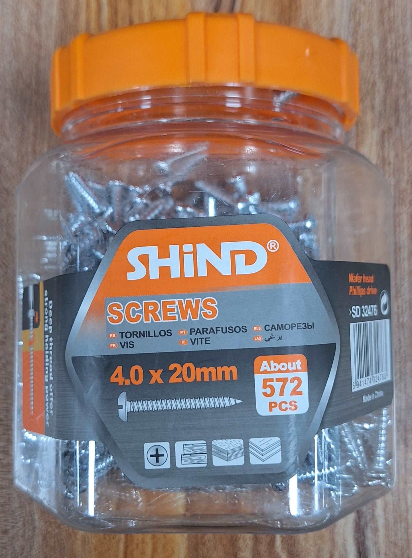 Silver Shind Screws (4.0x20mm)