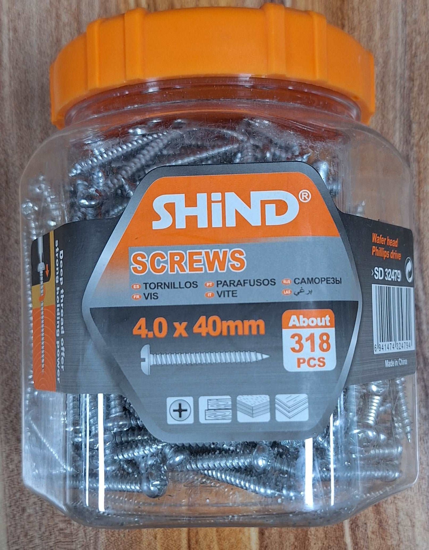 Silver Shind Screws (4.0x40mm)