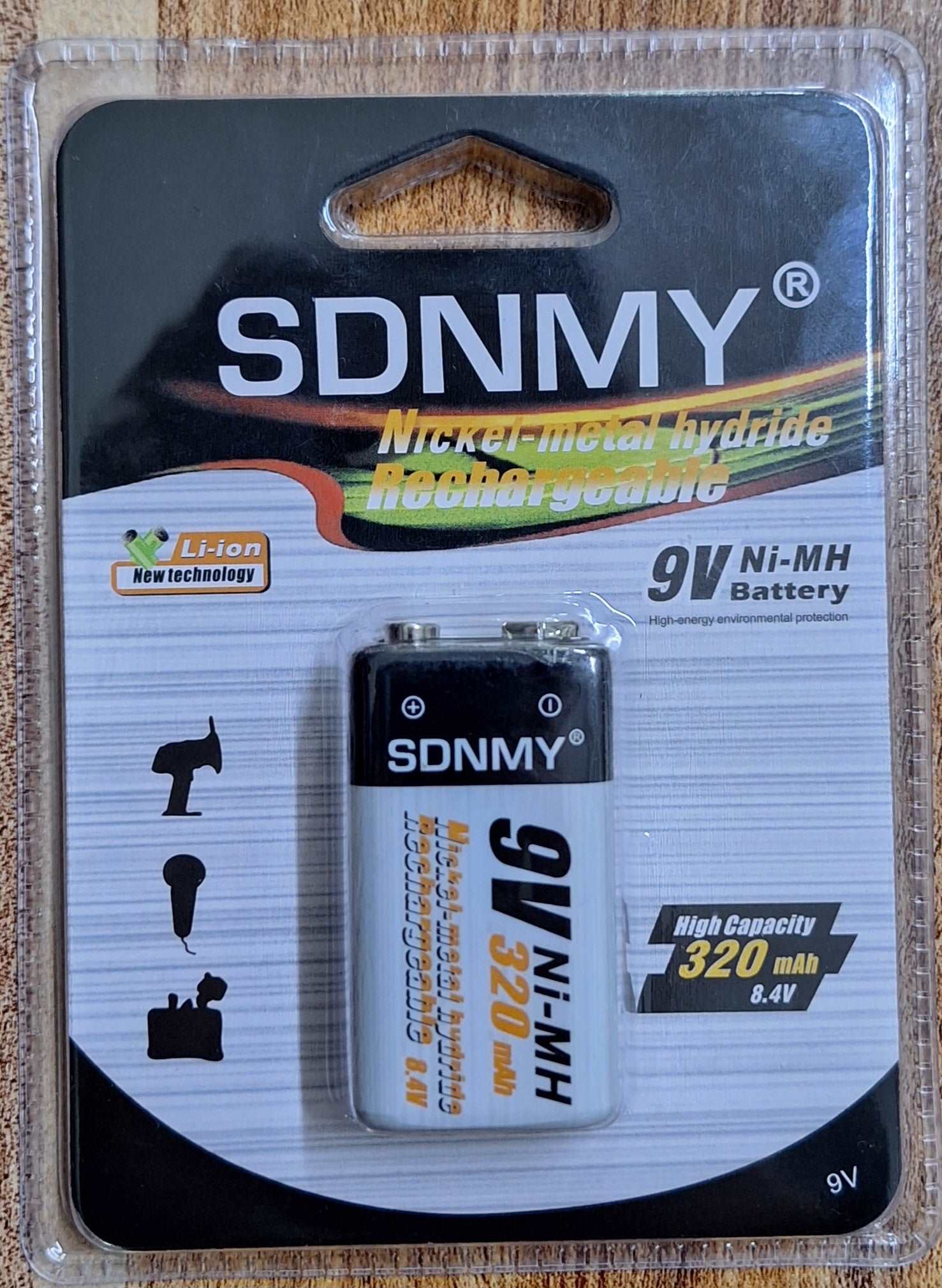 SDNMY Ni-MH 9V Rechargeable Battery