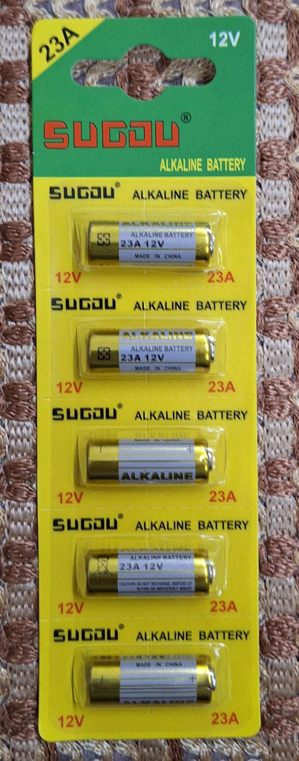 5pc Alkaline 23A 12V Batteries