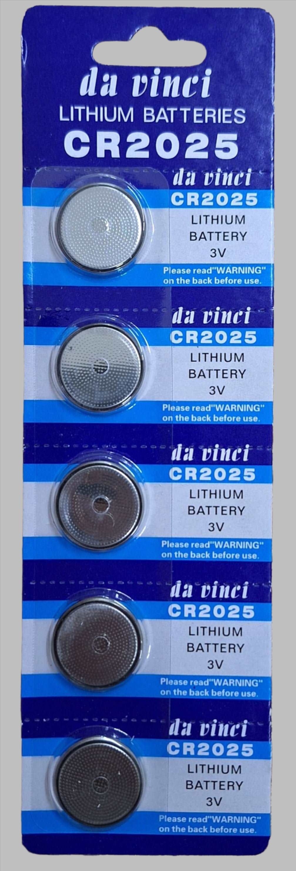 5pc CR2025 3v Lithium Batteries Little Tokyo SA