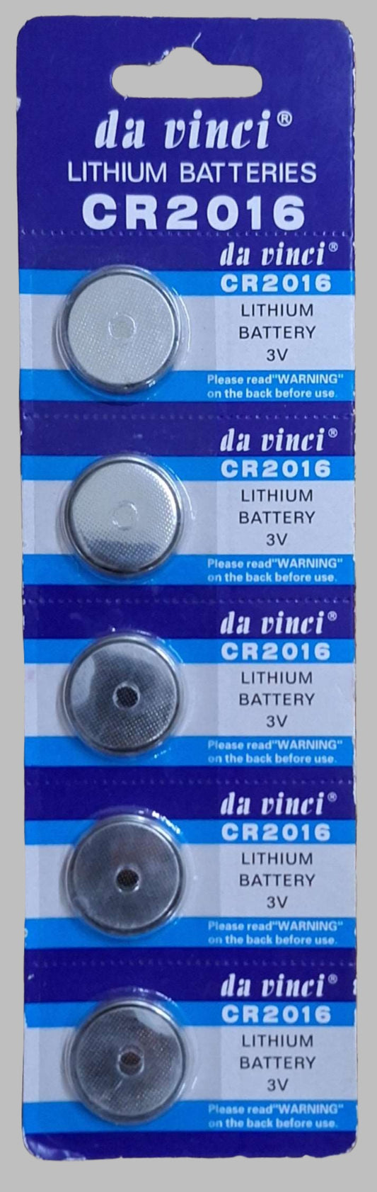 5pc CR2016 3v Lithium Batteries