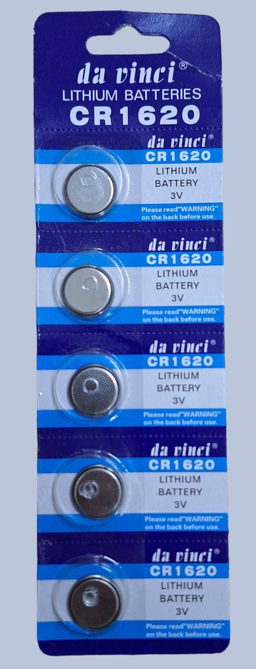 5pc CR1620 3v Lithium Batteries