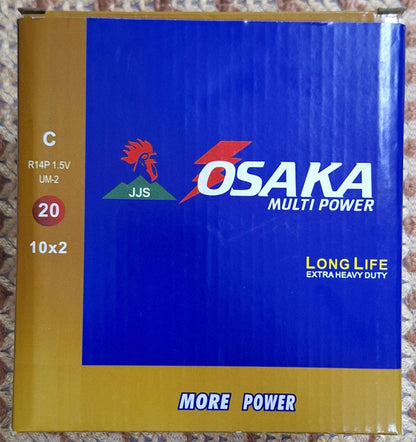 BULK 20pc Size C 1.5V Osaka Batteries