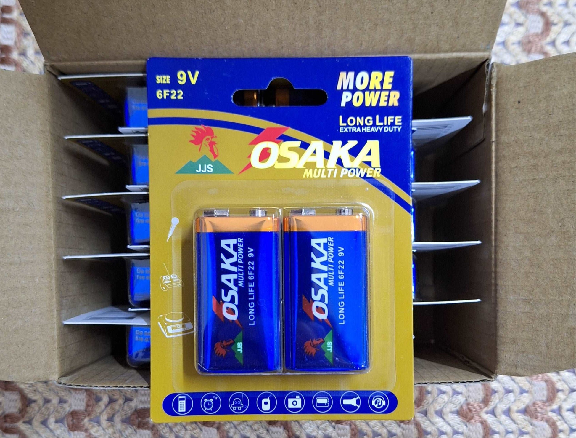 BULK 20pc 9v Long Life Osaka Batteries