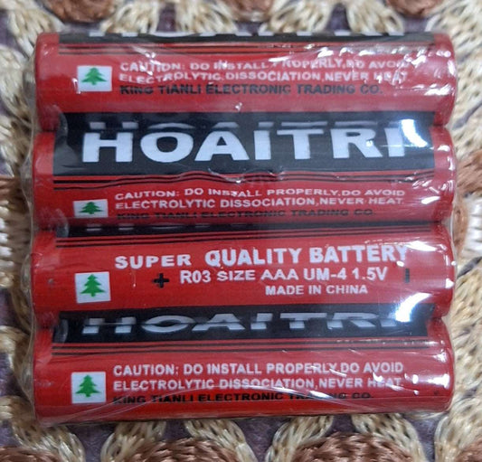 Hoaitri AAA 1.5V Batteries - 4 Pack