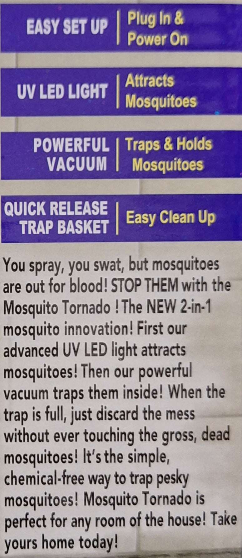 Powerful Tornado Mosquito Trap