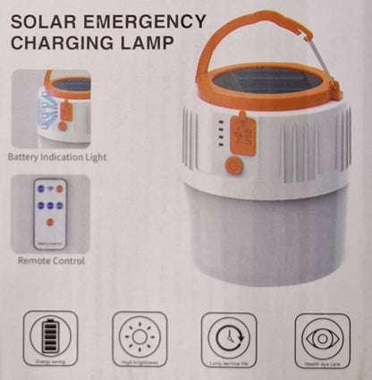 Solar Charging Remote Controlled Emergency LED lamp