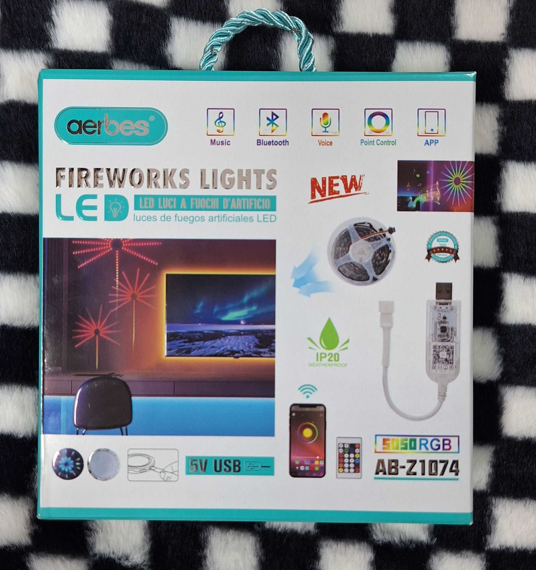 aerbes RGB USB Powered Firework Lights LED Strip Kit Little Tokyo SA