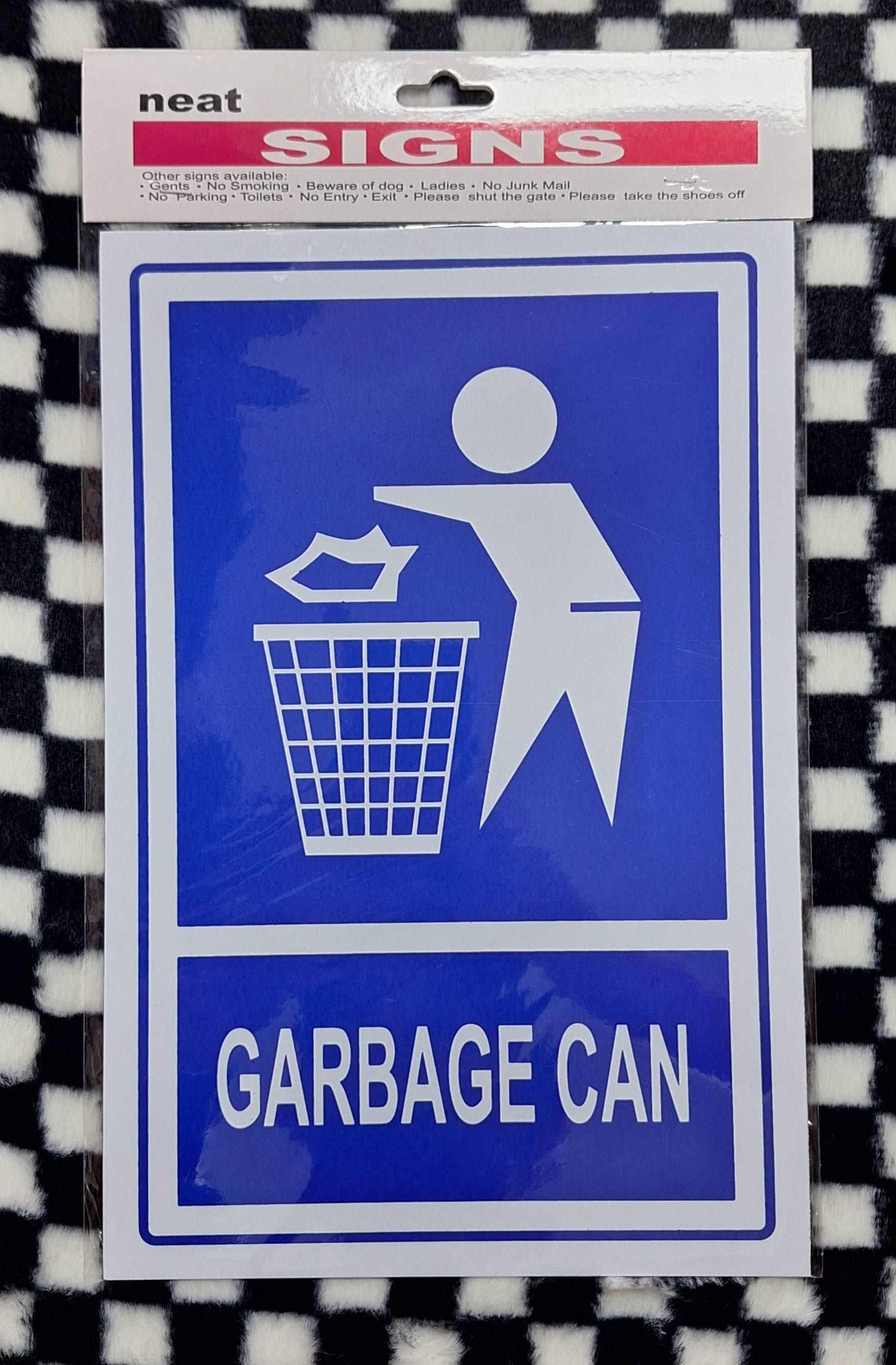 Garbage Can Sign