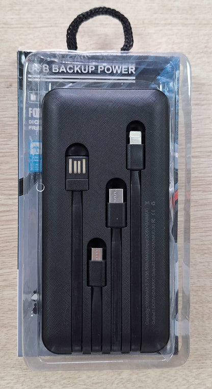 10000mAh 4 in 1 USB Backup Power Bank with Multiple USB Connectors