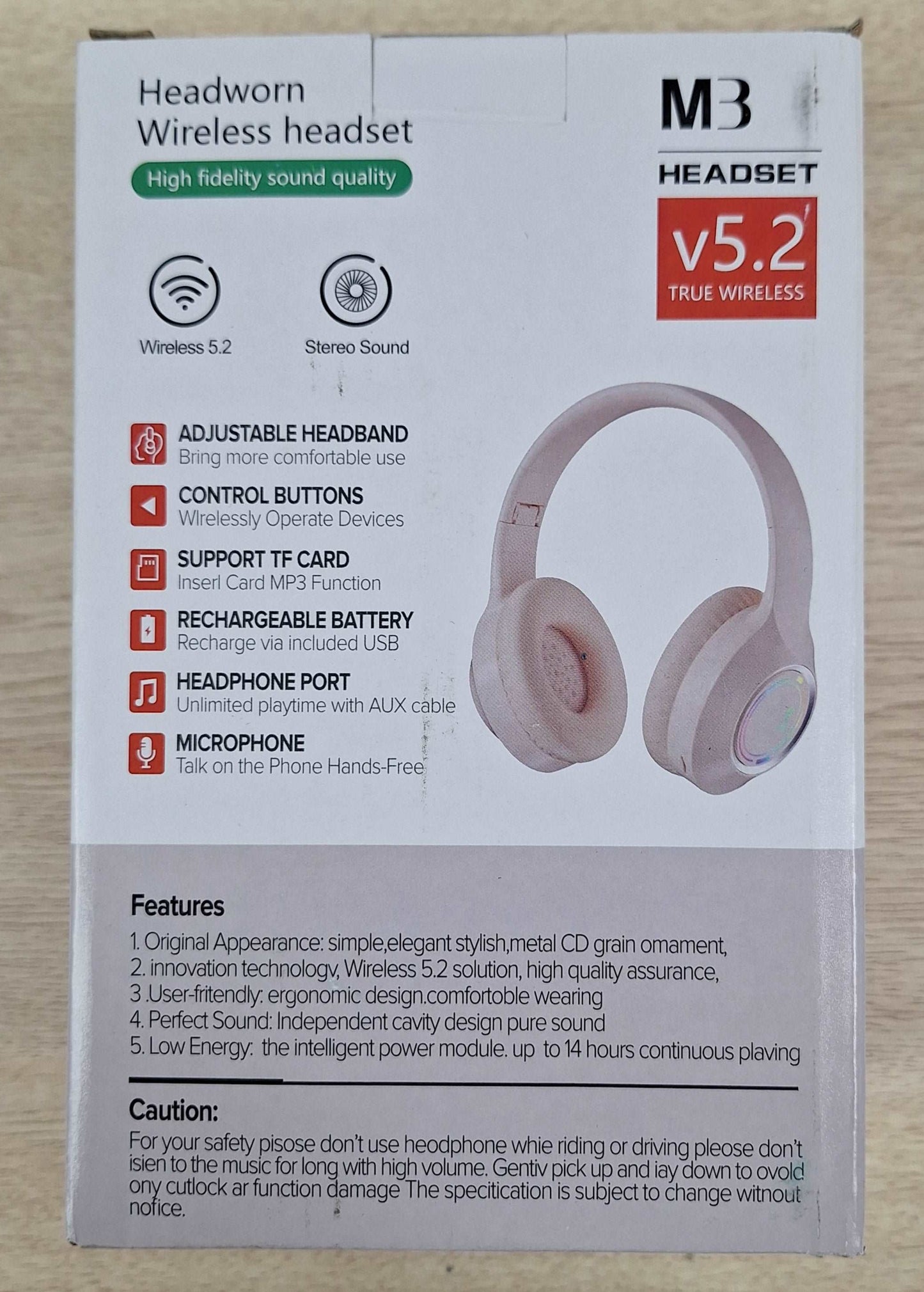 Wireless Rechargeable High Fidelity Headset