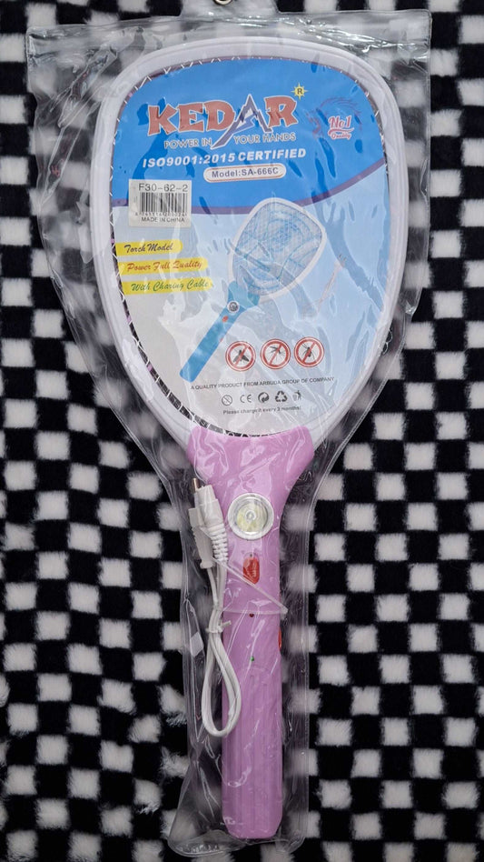 Rechargeable Mosquito/Fly Swatter (Pink & White)