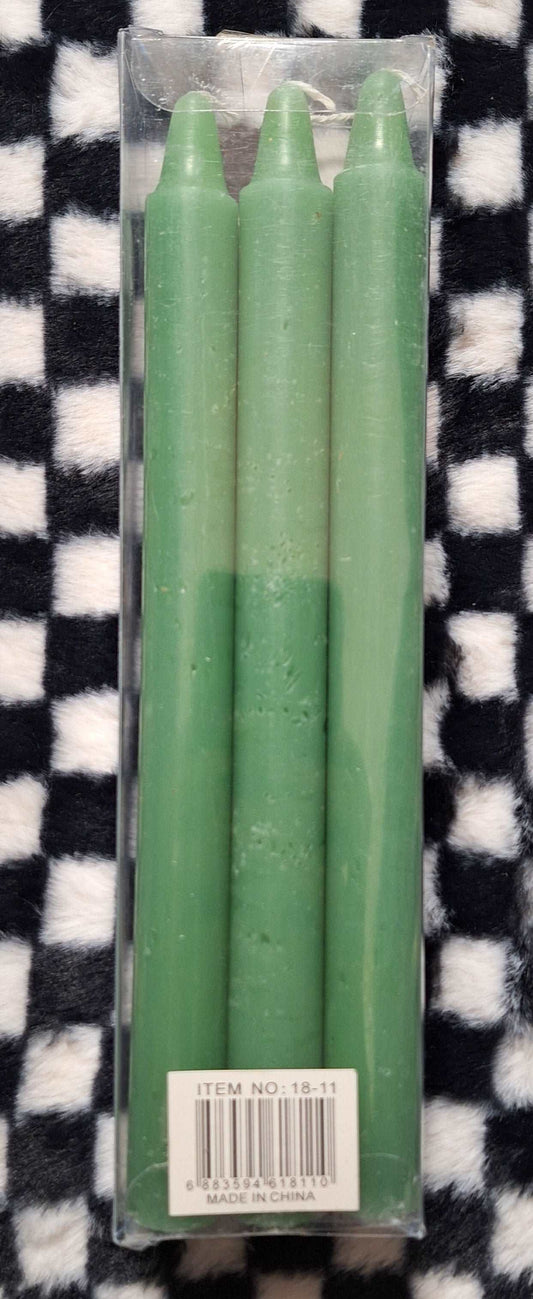 6pc Green Candles