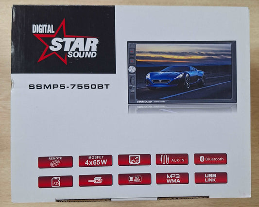 Digital Star Sound Car Double Din Multimedia HD System with Bluetooth - 7inch