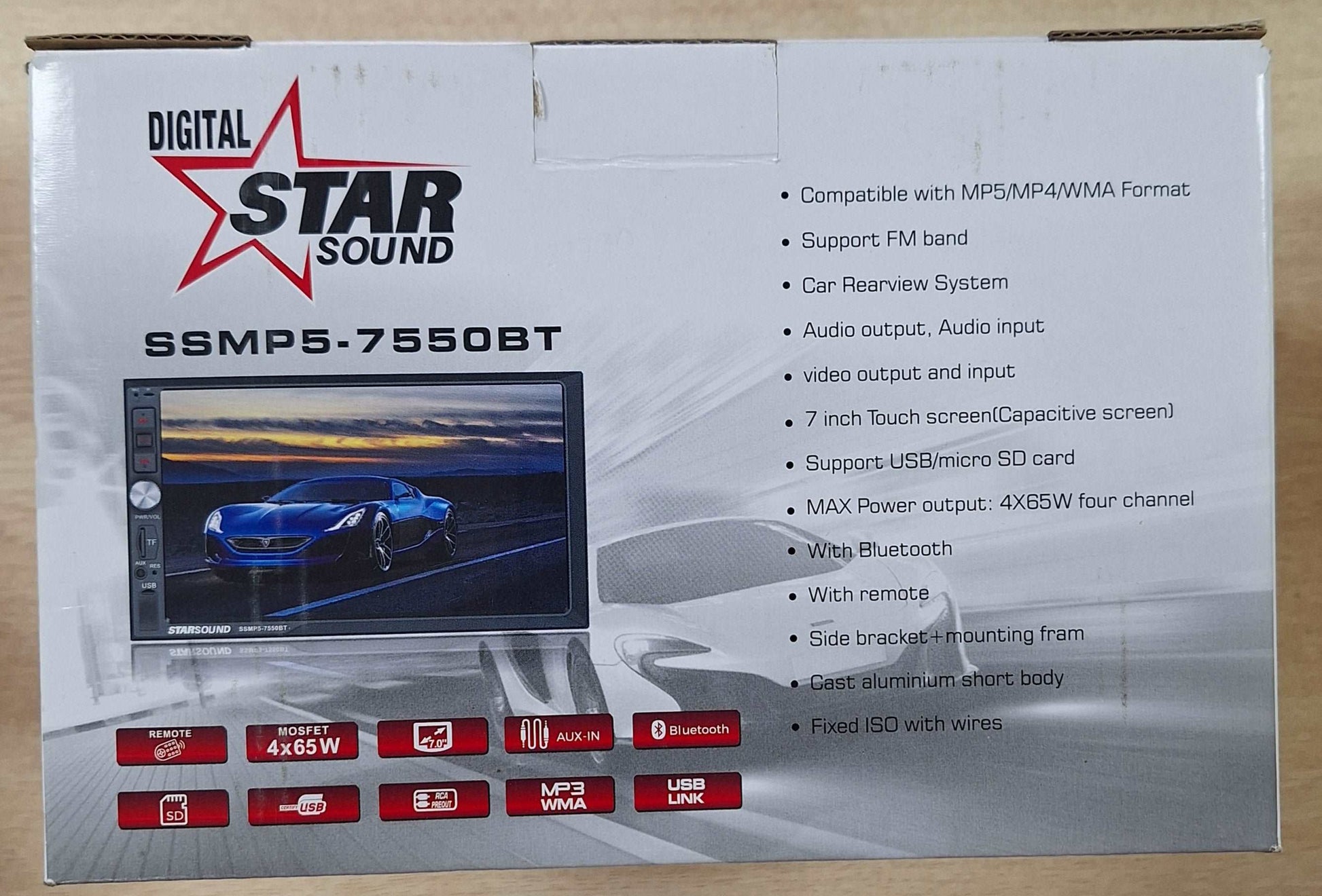 Digital Star Sound Car Double Din Multimedia HD System with Bluetooth - 7inch