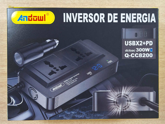 Andowl 300W Car Inverter ×2 USB+PD
