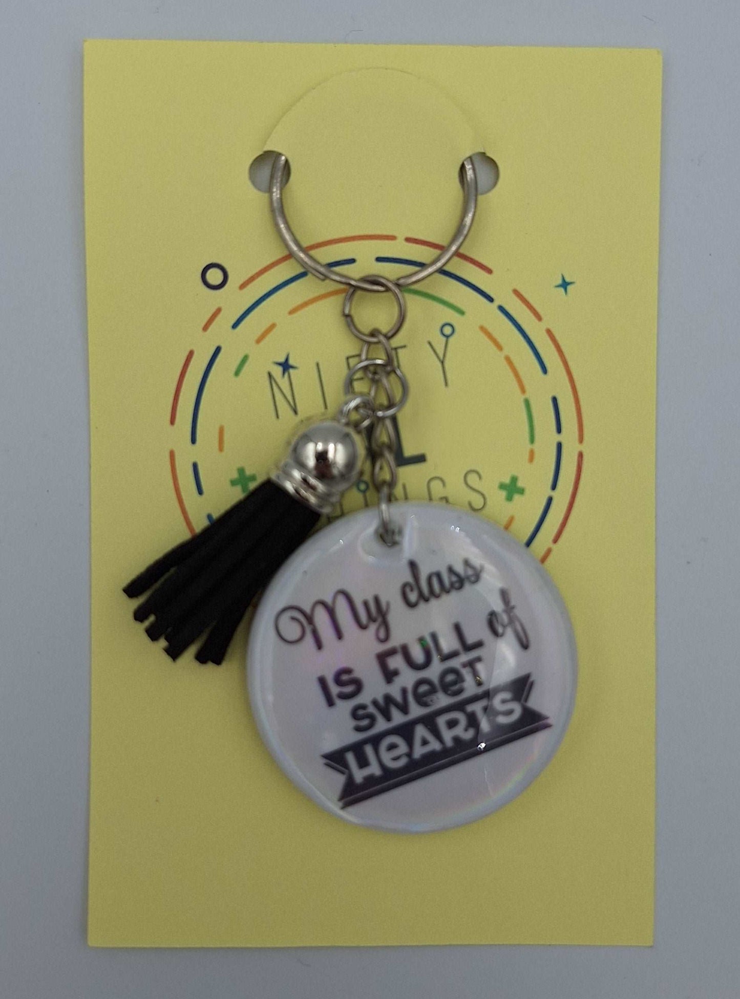 Custom-made Black & White Keyring