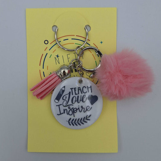 Custom-made Teach, Love, Inspire Keyring