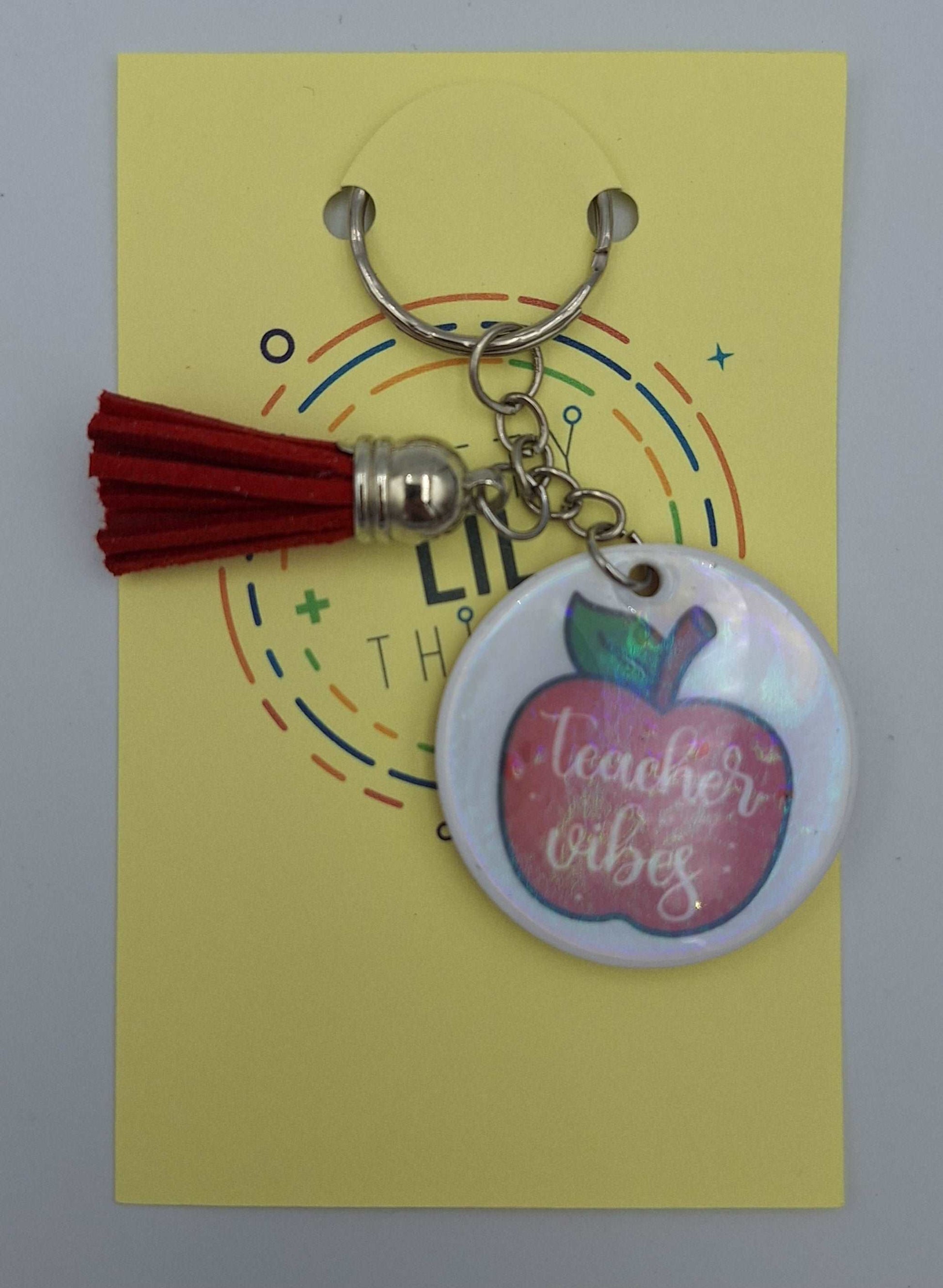 Teacher Vibes Custom-made Keyring