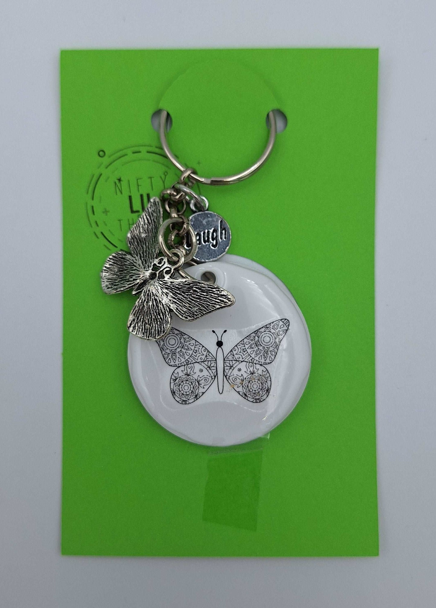 Custom-made Butterfly Themed Keyring