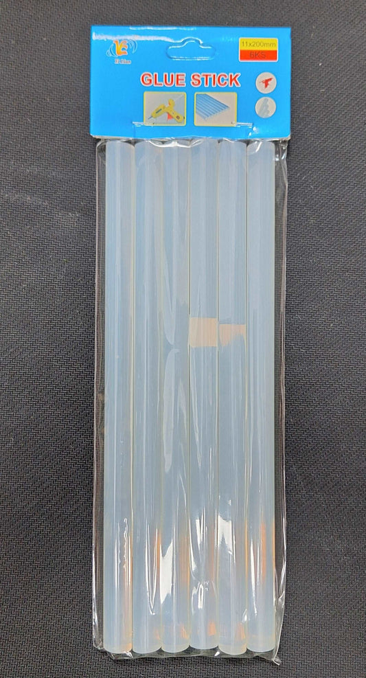 6pc Glue Sticks For Standard Size Glue Gun - 20cm (11x200mm)