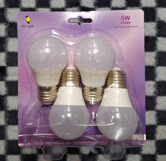 5watt Dr Light LED Aluminum Screw In Bulbs - 4pc E27