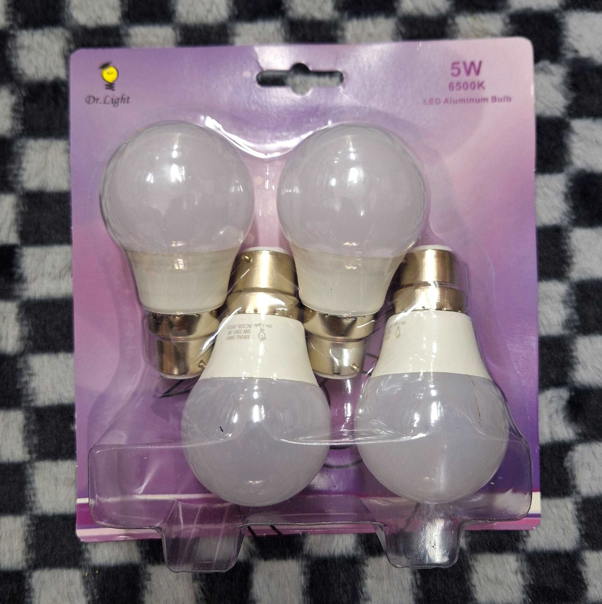 5watt Dr Light LED Aluminum Bayonet Bulbs - 4pc B22