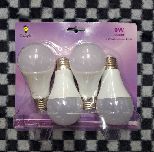 9watt Dr Light LED Aluminum Screw In Bulbs - 4pc E27
