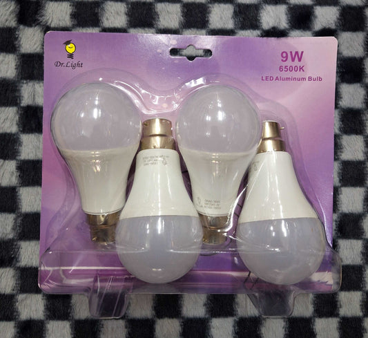 9watt Dr Light LED Aluminum Bayonet Bulbs - 4pc B22