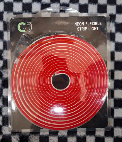 5m 12v dc Weatherproof Red Neon Flexible Strip Light